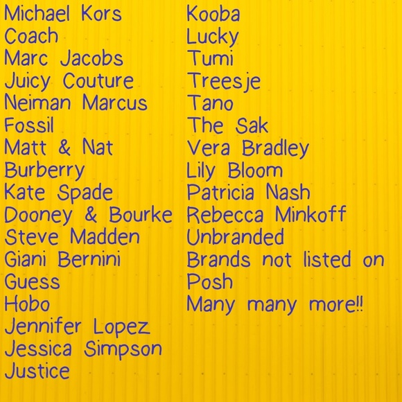 Here are some of the brands I sell in my closet - Picture 2 of 2